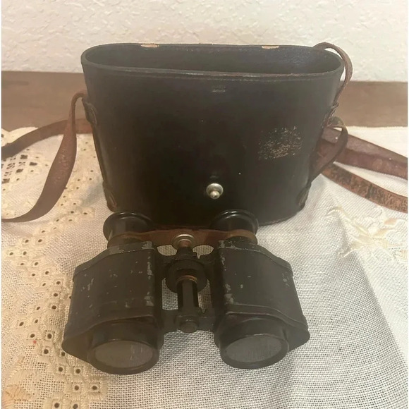 Pre WWII German Binoculars With Original Leather‎ Case - Picture 1 of 14
